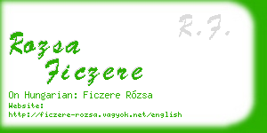 rozsa ficzere business card